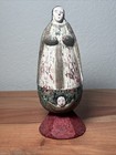 Antique 19thc Spanish Colonial Carved Wood Mary Santos Folk Art Bulto 8 5 In