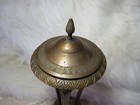 Antique vintage Brass Athenian Egyptian Revival Lion Head Incense Burner Censer