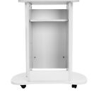 Rolling Lectern Podium Presentation Stand Church Pulpit W  Storage Compartment