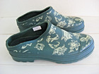 Smith   Hawken Green yellow Vintage 90s Womens Garden Clogs Floral tulip Size 10