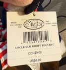 Nwt The Disney Store 9  Goofy Bean Bag Plush Uncle Sam 4th Of July Goofy