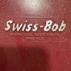 Vintage Swiss-bob Snow Sled Red Sparkle Swiss Made