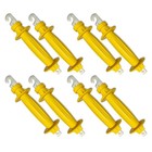  8 Pack Electric Fence Rubber Gate  Electric Fence Spring Handles  Insulated Pla