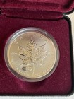 1998 Canada  5 1 Oz Rcm 90th Anniv  9999 Silver Maple Leaf Queen Elizabeth Coin