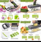 All In 1 Sharp Veggie Chopper Food  Vegetable and Salad Chopper fast Delivery us