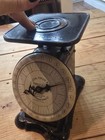 Antique Pelouze Mfg Co Chicago Usa Family Platform Dial Scale Black Metal