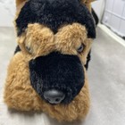 Fao Schwarz German Shepherd Black Brown Puppy Dog Plush Stuffed Laying Down 14   