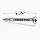 1 4-20 X 2-3 4    Black Wood-to-metal Screws - Trailer Deck Screws  100 Pack 