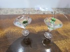 Dollhouse Miniature Two Martini Cocktails Bar