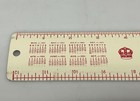 1951 Vintage Standard Oil Red Crown Metal Advertising Ruler Huntington Indiana