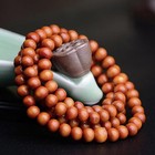 Stretch Wrap Mala Bracelet 108 6mm Buddha Bead Brown Wood Buddhist Prayer Beads