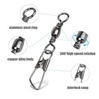 100pcs Fishing Barrel Swivel With Interlock Snap Fishing Swivel Size 2-12 