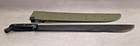 Vintage Ontario Knife Co Machete W  Green Sheath     Black Handle     Pre-owned