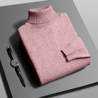 New Men s Turtleneck Pullover Sweater Solid Color Knitt Wool Winter Streetwears