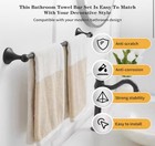 Bwe 5-piece Bathroom Hardware Set Oil Rubbed Bronze Towel Bars Ring Hook