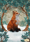 Fairy Fox Bead Embroidery Scheme On Canvas Diy Stamped Printed Pattern Ta-482