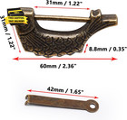 Vintage Fish Shaped Padlock  Bronze Antique Chinese Lock With Key For Jewelry Bo