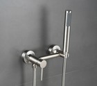 Wall-mounted Bath Faucet With Hand Shower Head Set Brass Bath Mixer Tap Valve