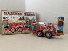 Vintage Collectible Ms351 Railway Truck Wind-up Tin Toy W  Key   Original Box   