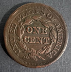 1852 1c Braided Hair Large Cent Coin -- Choice Vf