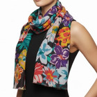 Lot 3 Vera Bradley Floral Rayon Soft Fringe Scarf  30 x 72  Srp   120