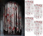 Pcs Halloween Door Curtain Decoration With Bloody Hand Prints- 8 6  X 59  4