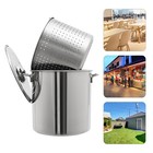 40l 42 27 Qt Stainless Steel 201 Stock Pot With Basket Cookware For Boiling New