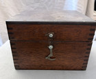 Antique Nautical Brass Compass Working W  Original Wood Box Maritime Vintage