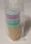 New Set Of 6 Tupperware  101 Midget Containers 2 Oz Pastel Colors With Lids