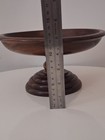 Stunning Vintage   Antique Hand-turned Wood Pedestal Bowl  tazza   Comport 