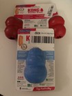 Lot Of 2 - Kong Dog Medium Rubber Chew Toys - Classic   Goodie Bone - Blue   Red