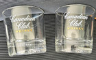 Lot Of Two  2  Canadian Club Whisky Weighted Cocktail Whiskey Rocks Glasses