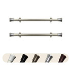5 8 Inch Side Curtain Rod 12-20 Inch Long  set Of 2  - Satin Nickel