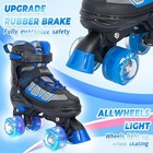 Nattork Adjustable 3 Sizes Roller Skates For Kids With All Light Up Wheels