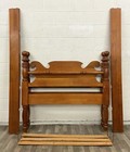 Antique Early 1900s Primitive 3 4 Size Cannonball Bed