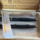 Allis Chalmers Bradley Black Gold Pen   Pencil Set Vtg New Rare
