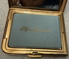 Vintage Elgin American Compact Case Floral Design Gold Tone Metal 1950 s Awesome