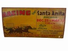 1930s Santa Anita Horse Racing Sign Pacific Electric Railway Arcadia California