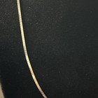 Vintage Italy Herringbone Chain Necklace 15  925 Sterling Silver 1mm 1 95 Grams