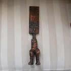 Vintage African Fertility Statue Carved Wood Tribal Art - 17 