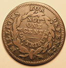 1837 Hard Times Token Ht-42 Liberty   Not One Cent   S-999-c