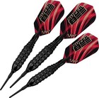 Soft Tip Darts 16 Grams Black Brass Set Of 3 Aluminum Shafts Holographic Flights