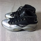 Reebok Mens Sz 11 Question Mid  13 Motorsports Iverson Shoes Black Silver Gy7925