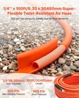 Vevor Air Hose 1 4 x100ft Hybrid Air Hose With 1 4 Inch Solid Brass Male Fitting