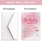 Birthday Party Invitations For Girls  20pcs Birthday Invitation Cards With En   