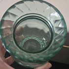 Green Scalloped Glossy Glass Decorative Vase With Flared Rim Pattern Home Decor