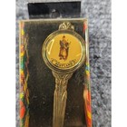 Vintage Scotland Souvenir Silver Plated Spoon Highland Bagpiper Boxed