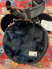 Disney Mickey Mouse Icon Plush Crossbody Bag W adjustable Strap Black Nwt