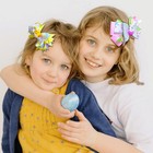 Easter Large Bow Hair Clips Boutique Grosgrain Ribbon Bunny Pattern Girls