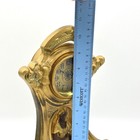 Antique Art Nouveau Gilt Figural Mantel Clock Maiden Ornate Gold Tone Pat 1906